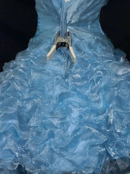 Elegante Ballkleider Trägerlose blaue Minikleider für den Schulabschluss Kurze High School für die 8. Klasse Abschlussball-Inspiration Homecoming-Kleid RB3359