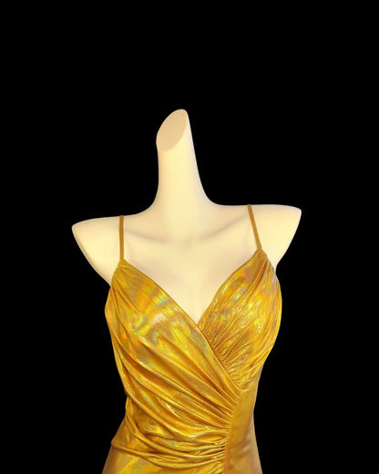 Robe de soirée sirène modeste à fines bretelles en satin orange, tenue de bal de fin d'année pour adolescentes (AS017)