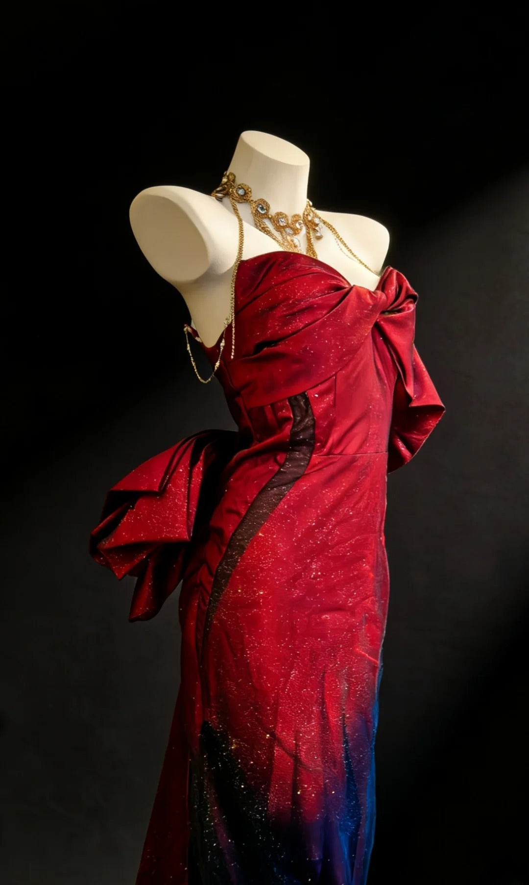 Einzigartiges Meerjungfrauen-Abendkleid aus burgunderrotem Satin mit schwarzem Tüll-Oberteil für Damen, langes Ballkleid, 20. Geburtstagskleid AS018