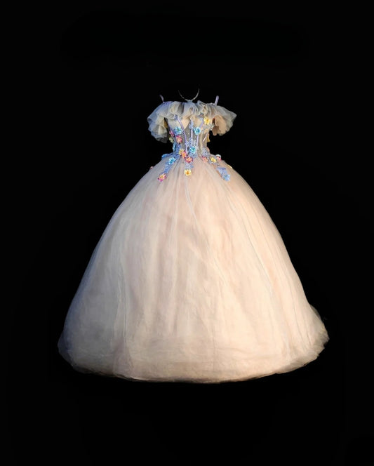 Pretty Ball Gown Blush Pink Quinceañera Dress Tulle Moda 2000 Long 15 Quinceanera Dresses Ideas Sweet 16 Outfits RB6369