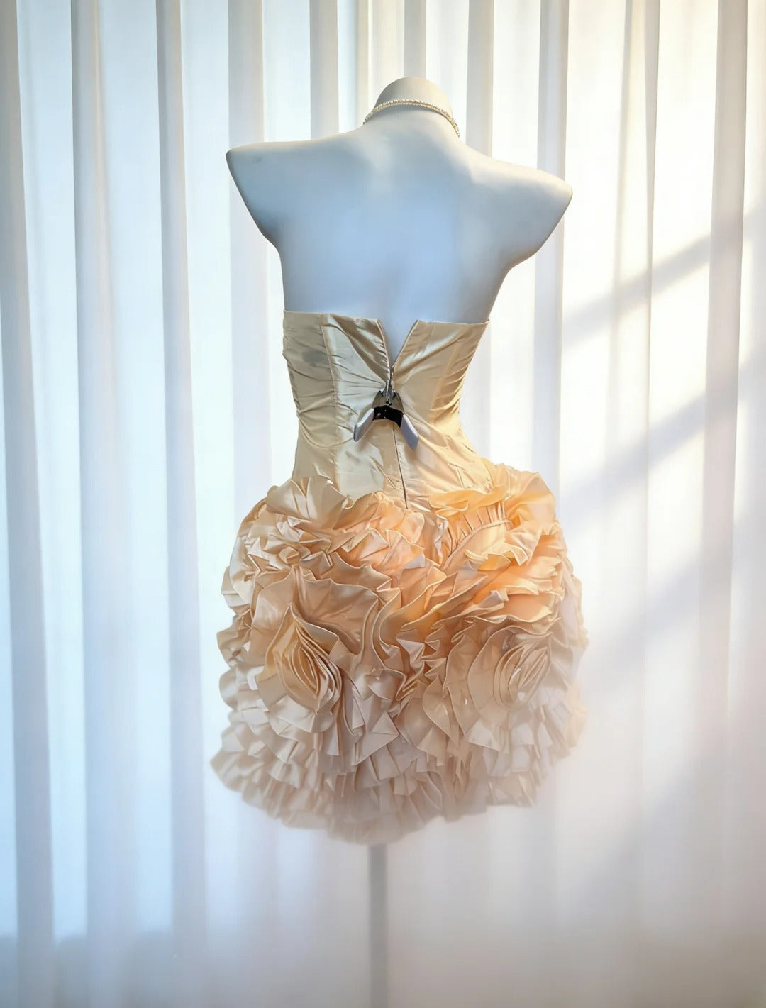 Robe fourreau bustier vintage en satin, robe de bal courte pour un 18e anniversaire, robe de soirée, robe de cocktail AS020