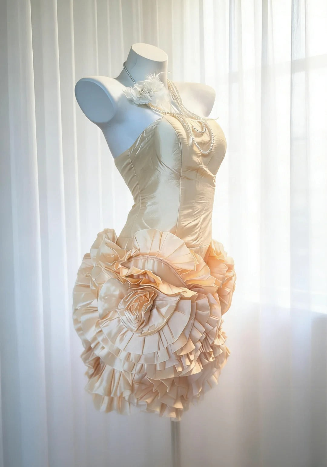 Robe fourreau bustier vintage en satin, robe de bal courte pour un 18e anniversaire, robe de soirée, robe de cocktail AS020