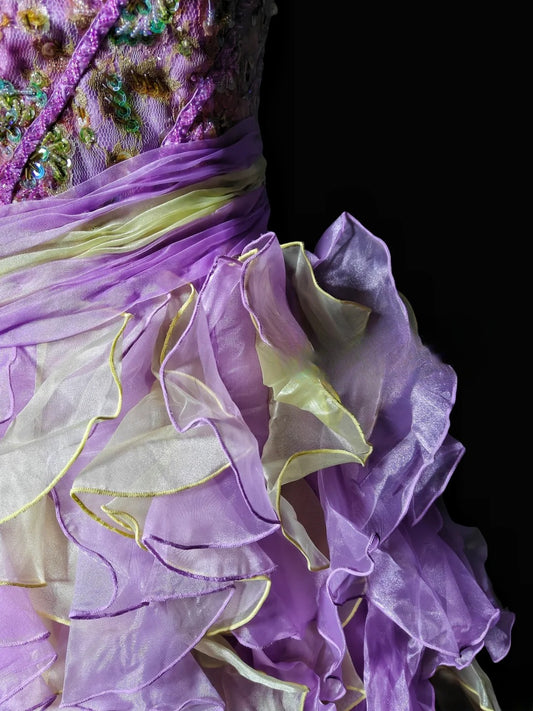 Pretty Ball Gown Strapless Multi Colors Yellow Lilac Quinceañera Dress Moda 2000 Long 15 Quinceanera Dresses Ideas Sweet 16 Outfits RB6372