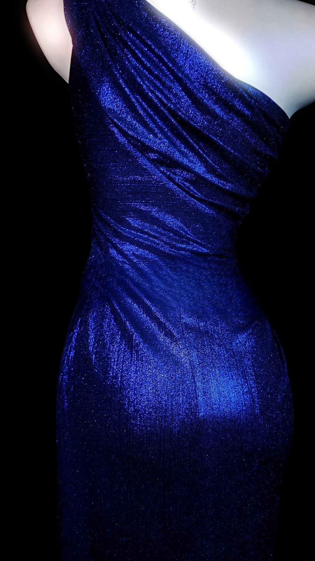 Royal Blue Prom Dress Inspo Mermaid One Shoulder Satin Modest Floor Length Formal Party Gown RB9832