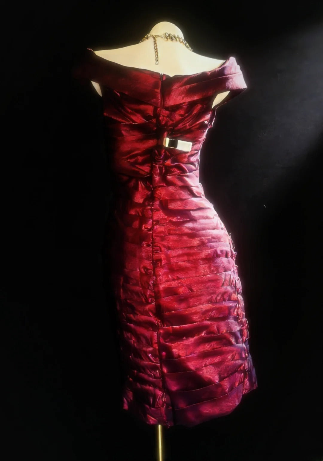 Robe fourreau rétro fuchsia à épaules dénudées, robe courte pour un 18e anniversaire, robe de bal de promo, robe de cocktail AS028