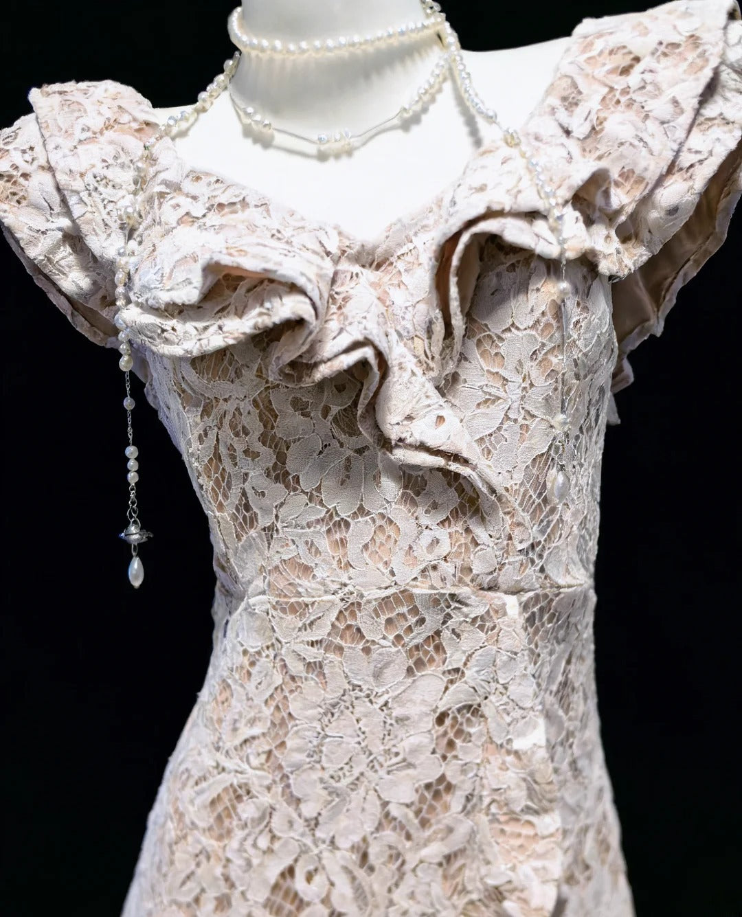 Robe de bal de promo rose en dentelle, col V, style rétro fourreau, courte, pour un 18e anniversaire ou un cocktail (AS030)