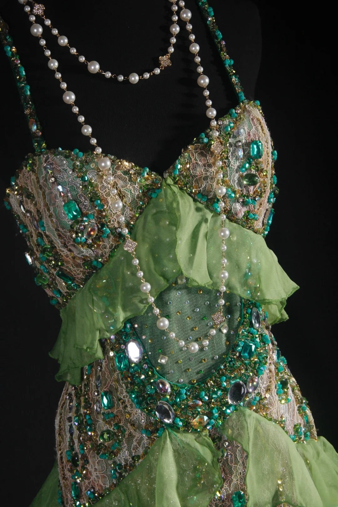 Vintage 90s Prom Dresses Women Mermaid Spaghetti Straps Green Lace Long Formal Dance Evening Party Gowns AS037