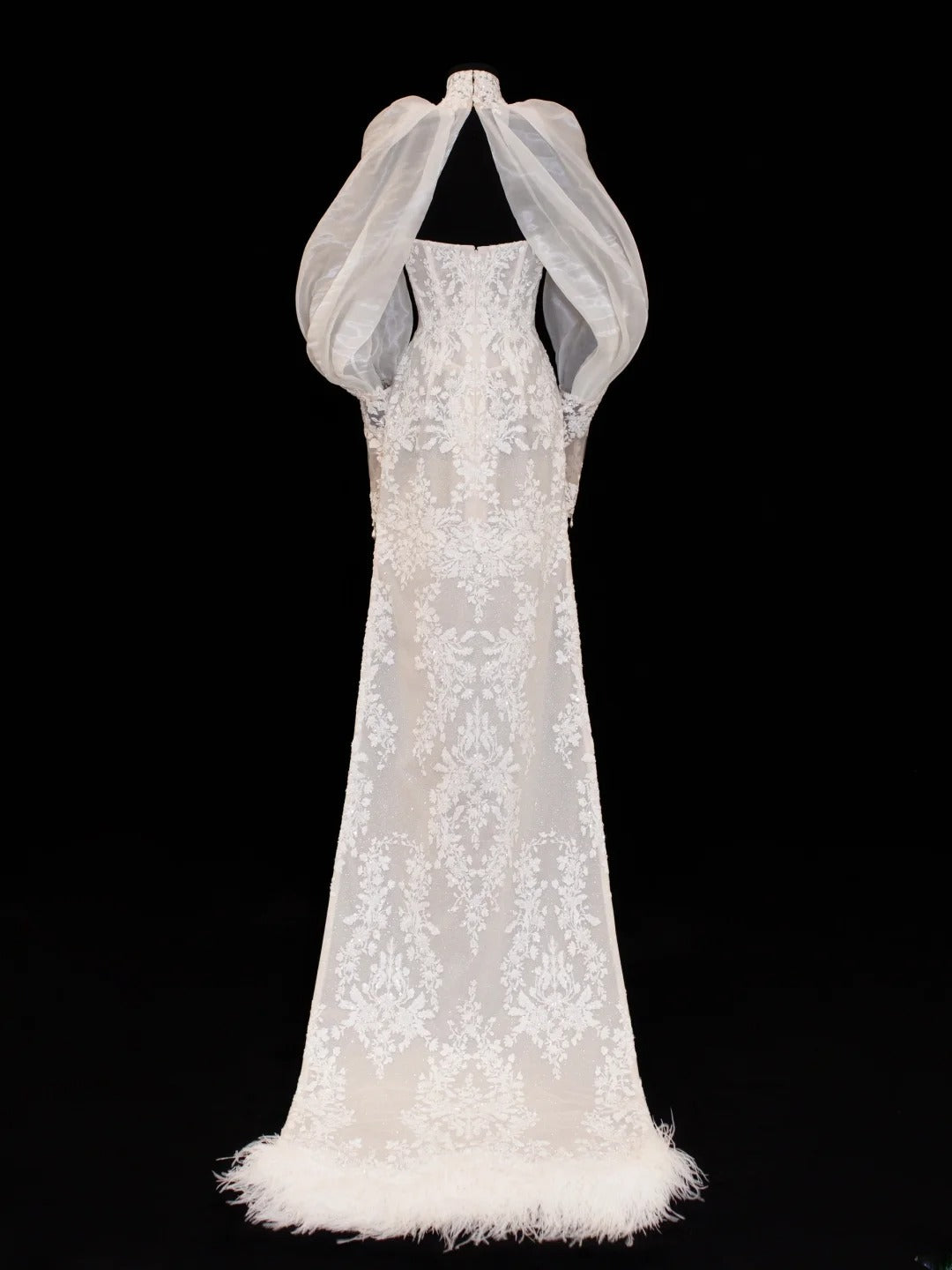 Elegantes, schlichtes Brautkleid im Meerjungfrauenstil mit Ärmeln und Cape, weiß, auch in kleinen/großen Größen erhältlich, Modell SA037