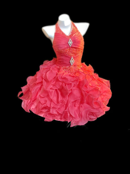 RB3375 Robe de Bal Courte Halter Rose Mini Diplôme Lycée Pour Finissantes 8ème Année Inspiration Retour aux Sources 2026