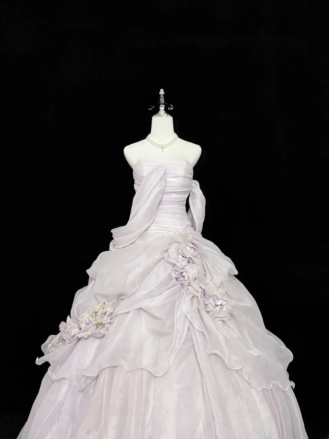 Fairy-tale Ball Gown Sweetheart Light Lilac With Tiered Layers Quince Dress Voluminous Sweet 16 Sweet Sixteen Outfits Vestido de RB7409