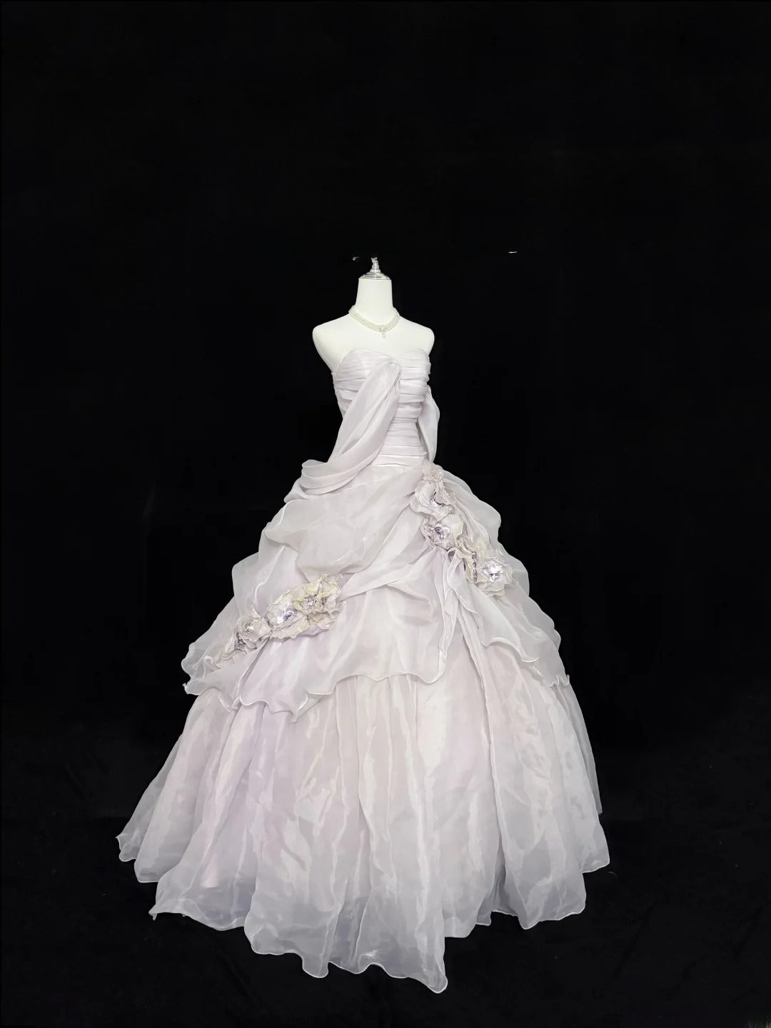 Fairy-tale Ball Gown Sweetheart Light Lilac With Tiered Layers Quince Dress Voluminous Sweet 16 Sweet Sixteen Outfits Vestido de RB7409