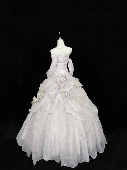Fairy-tale Ball Gown Sweetheart Light Lilac With Tiered Layers Quince Dress Voluminous Sweet 16 Sweet Sixteen Outfits Vestido de RB7409