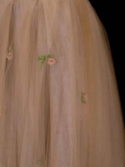 Robe de bal sobre et élégante, bustier cœur en tulle rose, robe longue de soirée formelle SA039