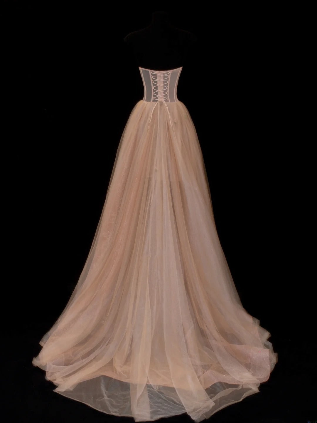 Robe de bal sobre et élégante, bustier cœur en tulle rose, robe longue de soirée formelle SA039