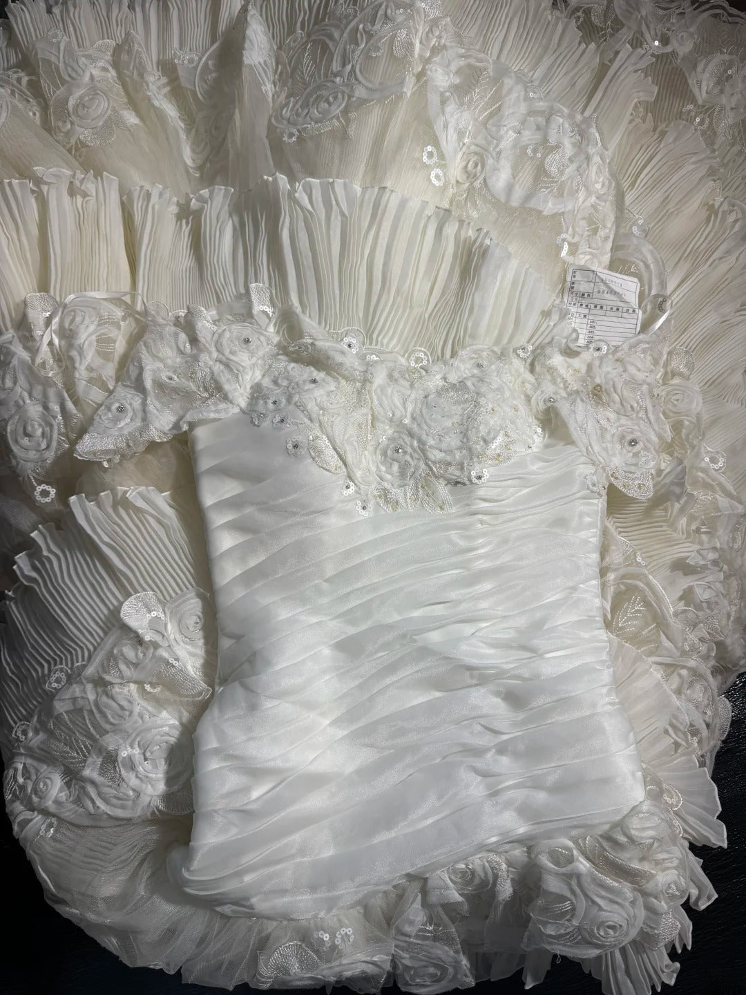 Boho-Meerjungfrauenkleid mit schulterfreiem Ausschnitt, kurzen Ärmeln, weißer, gestufter Spitze, langem Vintage-Schnitt, tailliert, im Stil der 1920er Jahre, AS041
