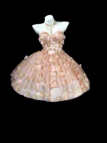 Pretty Ball Gown Sweetheart Blush Pink Tulle Mini Graduation Dresses Short With Ruffled Inspo Senior Homecoming Outfits RB3447