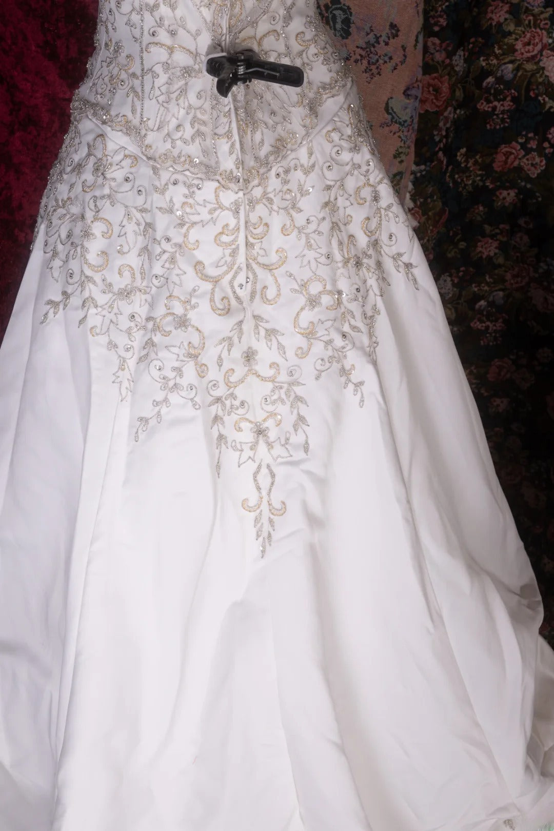 Vintage 80s Ball Gown Sweetheart Ivory Satin With Lace Beading Long Autumn Brides Gown Bridal Dress Wedding Dresses RB8068