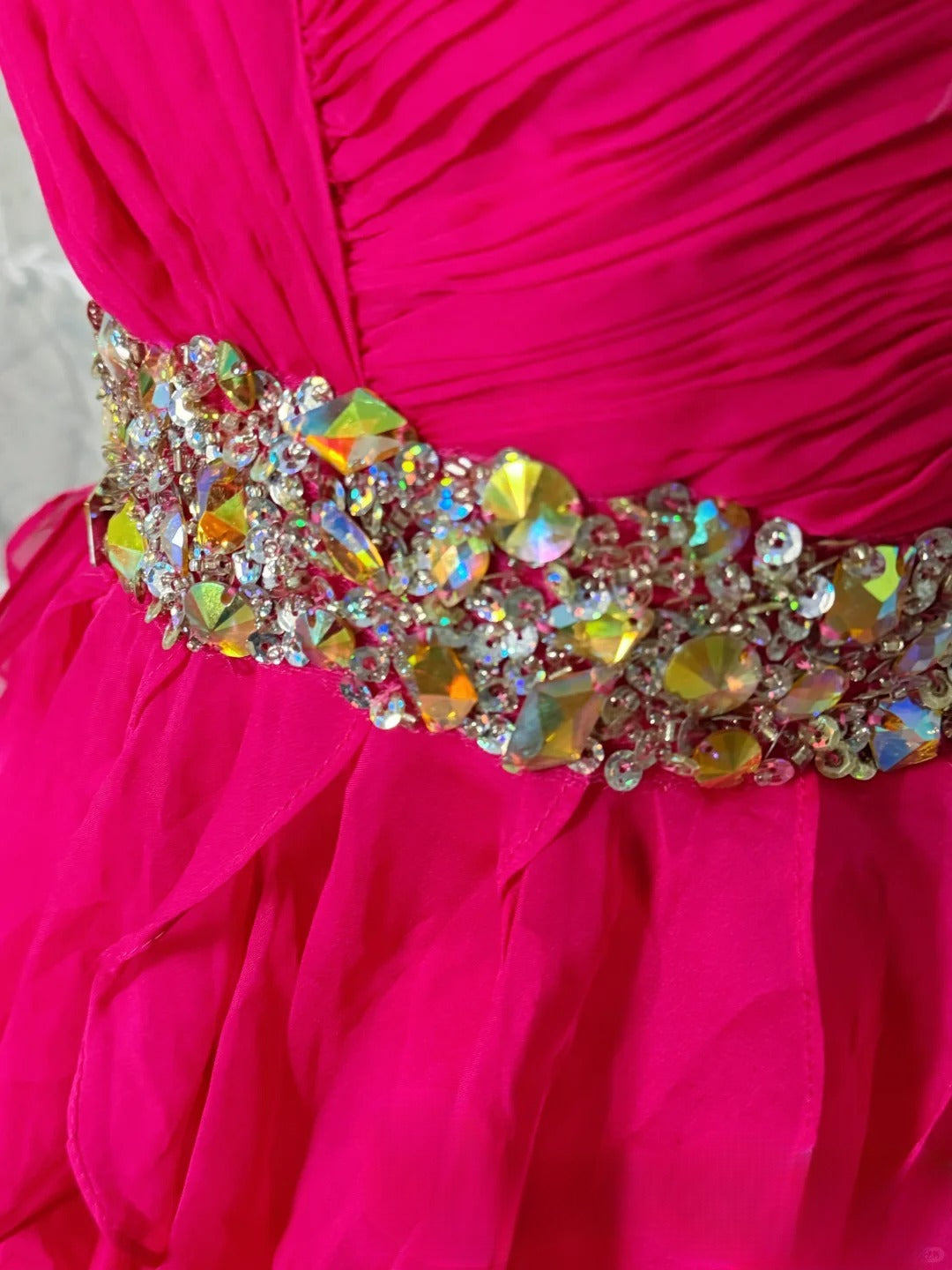 Cute Hoco Dress Ball Gown Pink Chiffon Beaded Sweetheart Short Homecoming Party Dresses RB9847