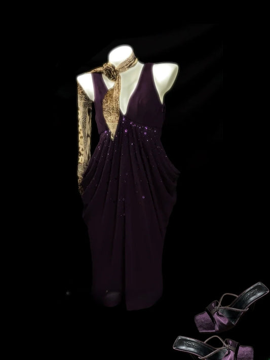 Pretty Sheath V Neck Grape Chiffon Mini Graduation Dresses Short High School Teens Inspo Senior Homecoming Outfits RB3450