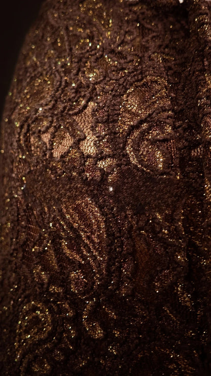 Brown Prom Dress Inspo Mermaid Halter Backless Lace Modest Long Formal Party Gown RB9851