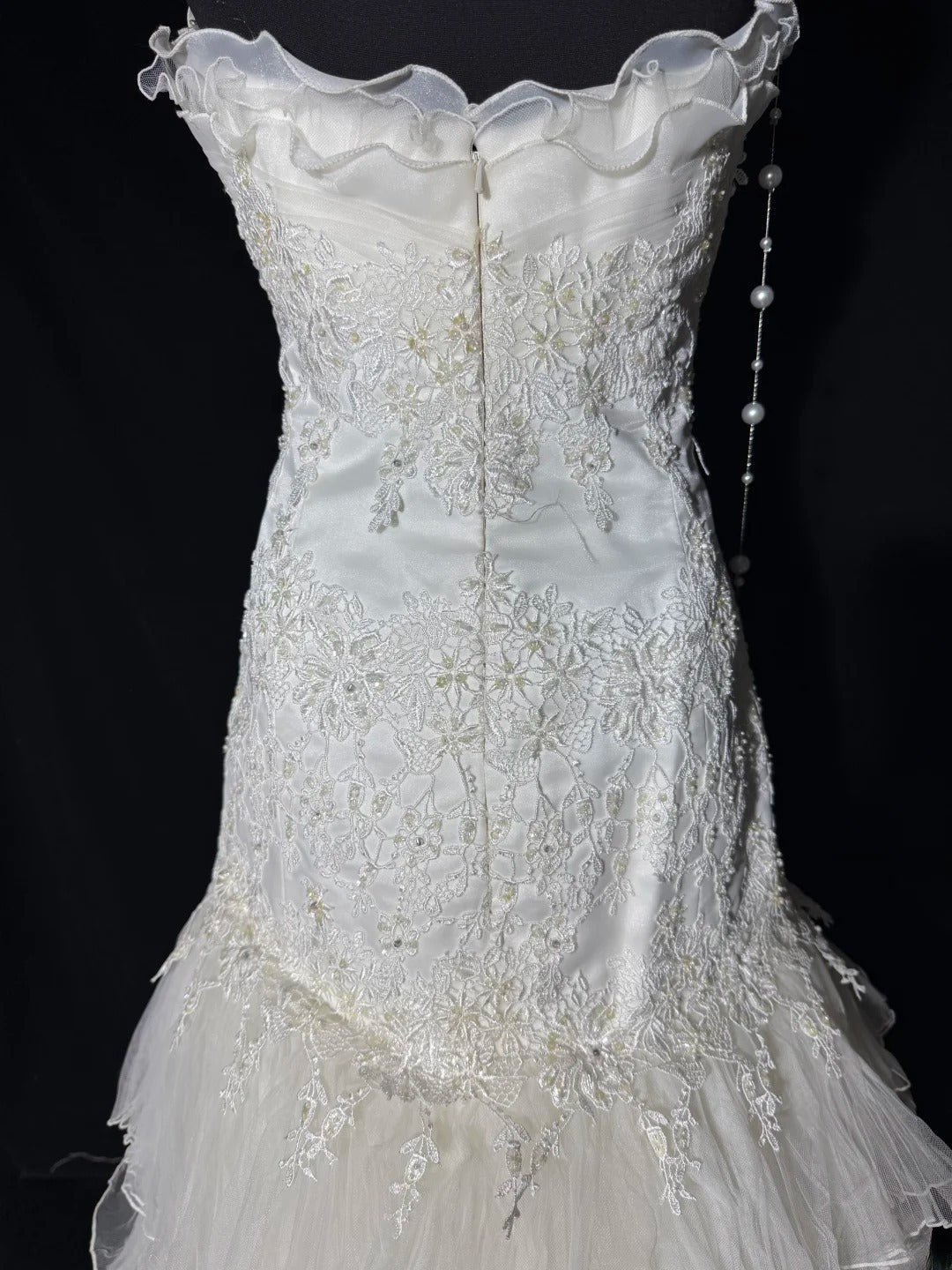 Traumhafte lange Brautkleider im 70er-Jahre-Stil, Meerjungfrauen-Ausschnitt, Boho-Stil, mit Spitze, figurbetont, auch in kleinen und großen Größen erhältlich, AS051