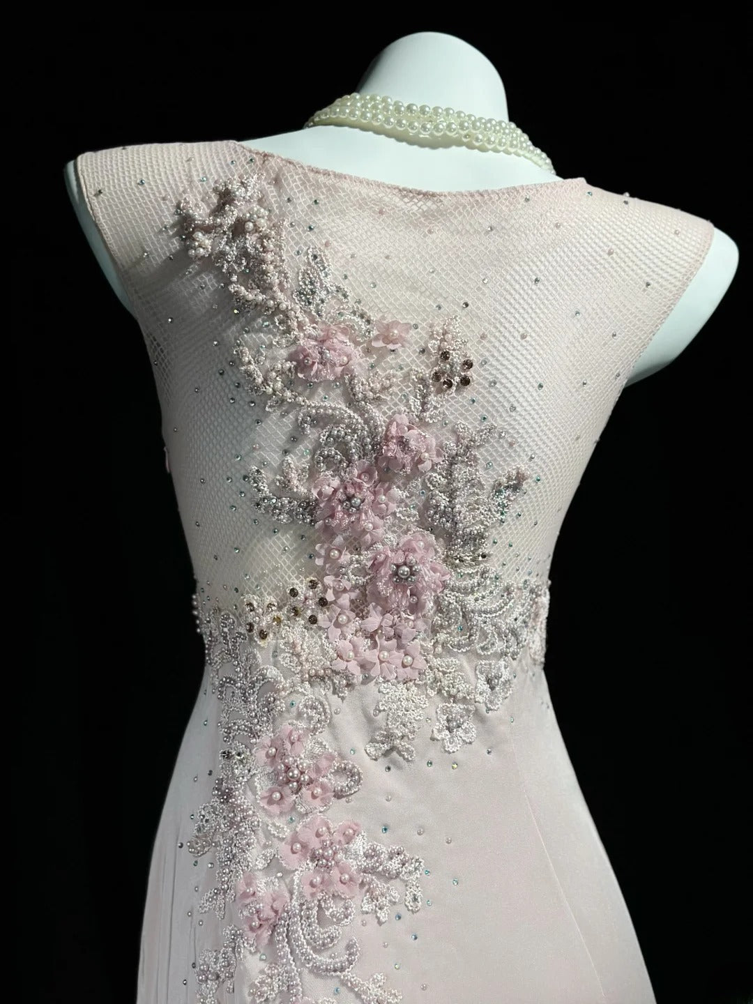 Sparkly Prom Dresses Mermaid V Neck Pink With Lace Beading Long Evening Formal Outfits RB5859