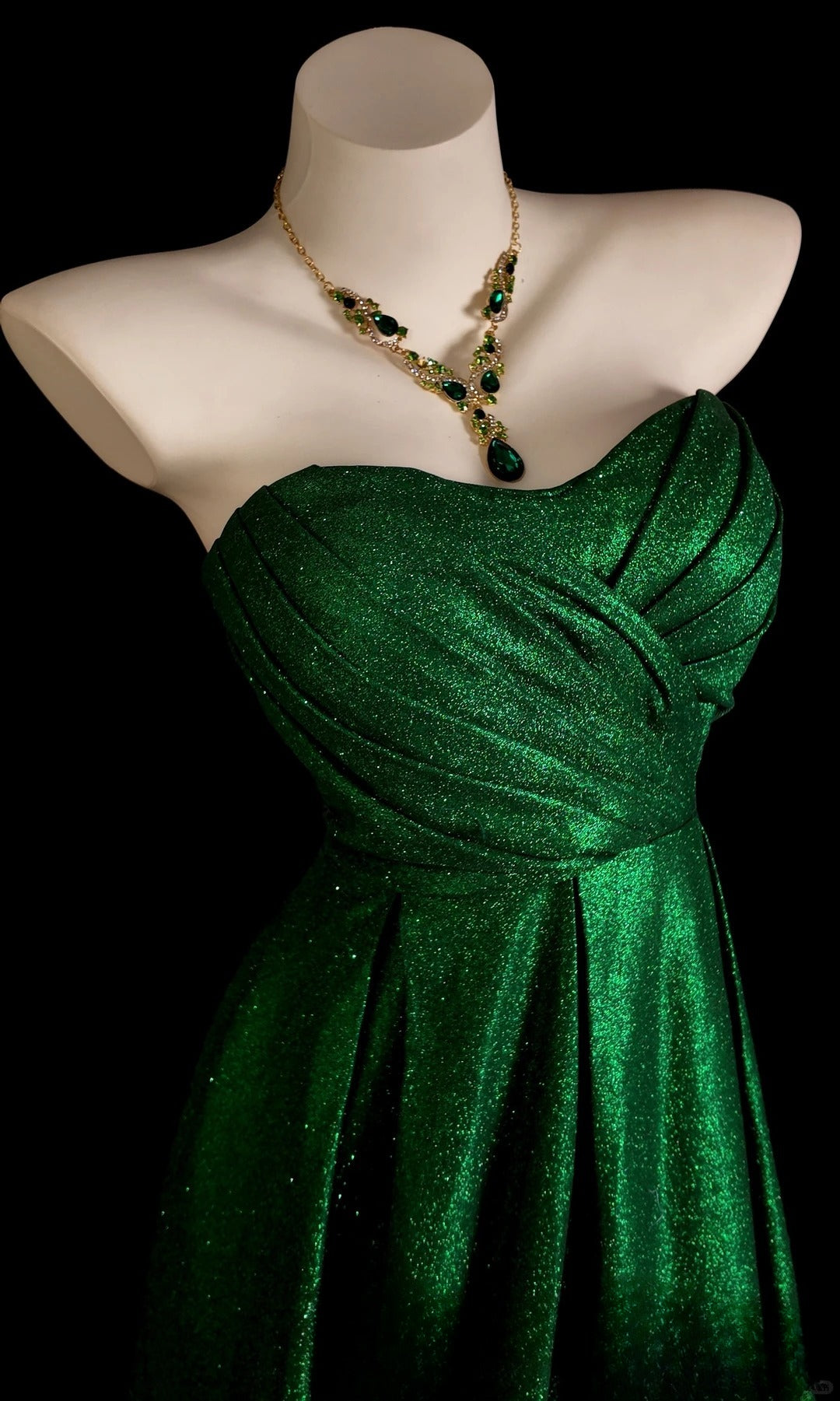 Green Prom Dress Inspo A line Sweetheart Sequined Modest With Beading Formal Party Gown RB9855