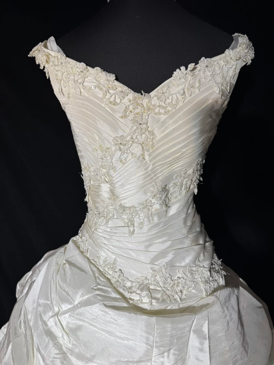 Robe de mariée longue vintage années 1960, robe de bal style col V pour la mariée, à volants avec traîne en dentelle plissée, robe de mariée blanche AS054