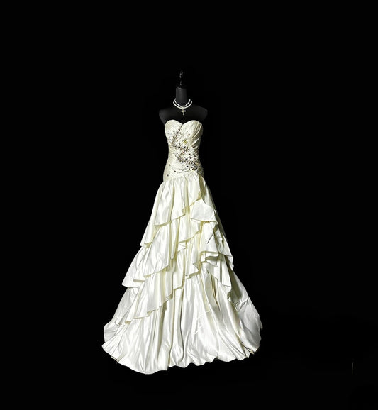 Vintage Mermaid Sweetheart Ivory Long Prom Dress Inspiration Party For Womens Formal Dresses RB8819