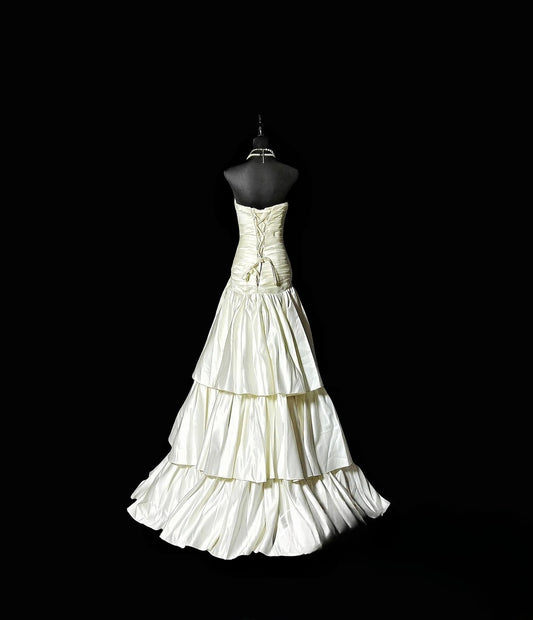 Vintage Mermaid Sweetheart Ivory Long Prom Dress Inspiration Party For Womens Formal Dresses RB8819