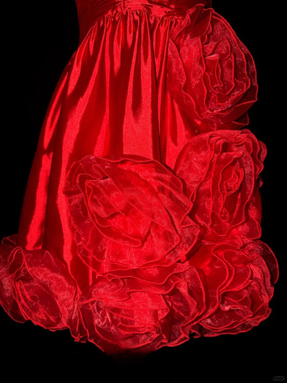 Vintage Hoco Dress Ball Gown Red Sweetheart Tulle Short Homecoming Party Dresses RB9861
