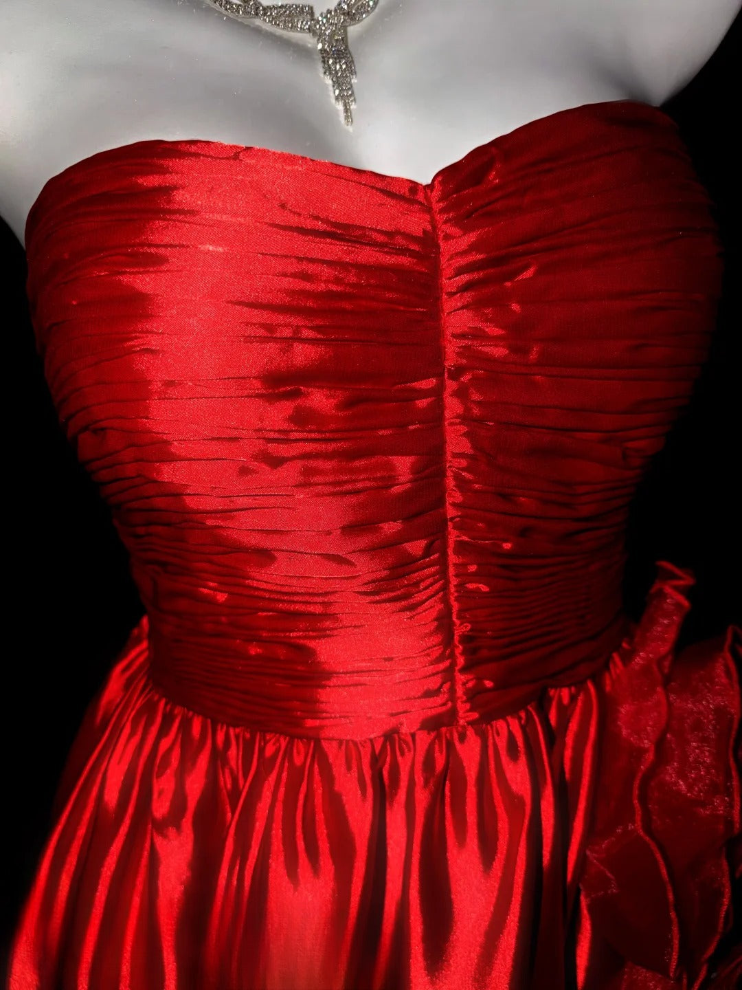 Vintage Hoco Dress Ball Gown Red Sweetheart Tulle Short Homecoming Party Dresses RB9861