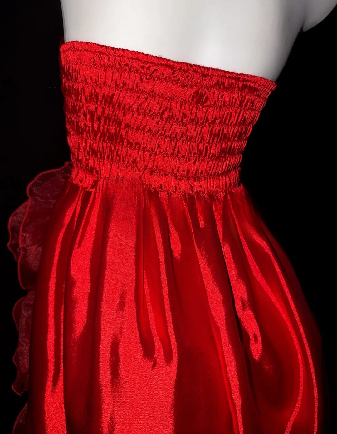Vintage Hoco Dress Ball Gown Red Sweetheart Tulle Short Homecoming Party Dresses RB9861