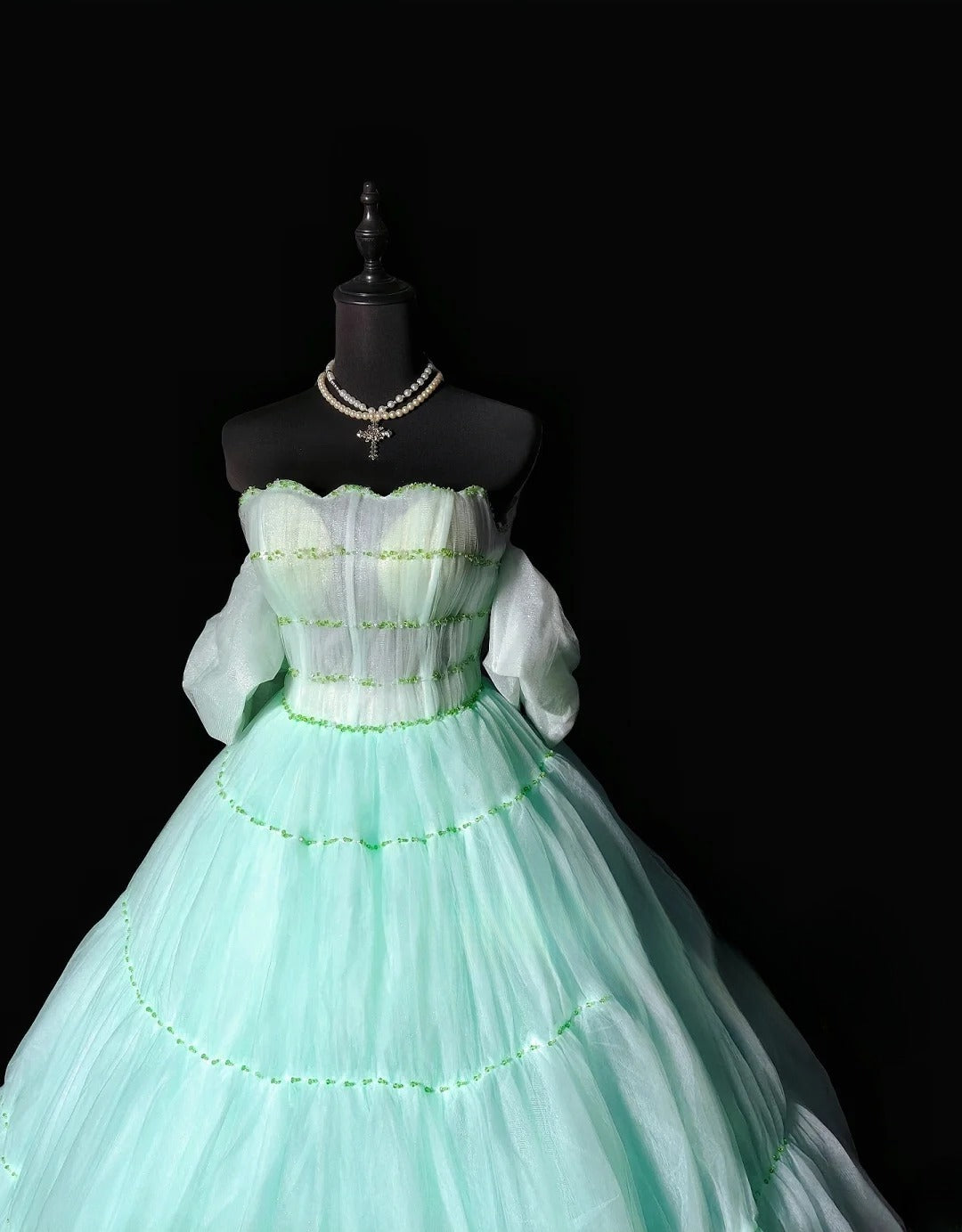 Princess Ball Gown Strapless Blue With Beading Long Quinceañera Dress Moda 2000 15 Quinceanera Dresses Ideas Sweet 16 Outfit RB6948