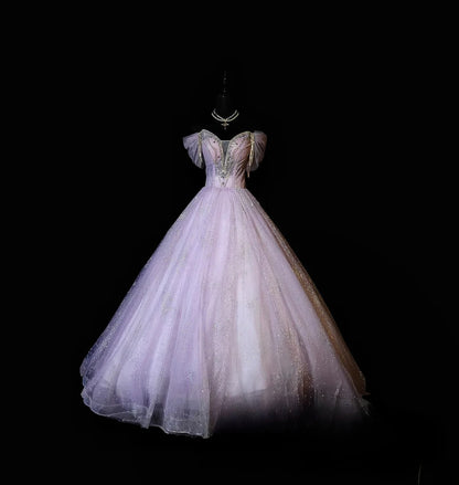 Princess Ball Gown Off The Shoulder Lilac With Beading Long Quinceañera Dress Moda 2000 15 Quinceanera Dresses Ideas Sweet 16 Outfit RB6949