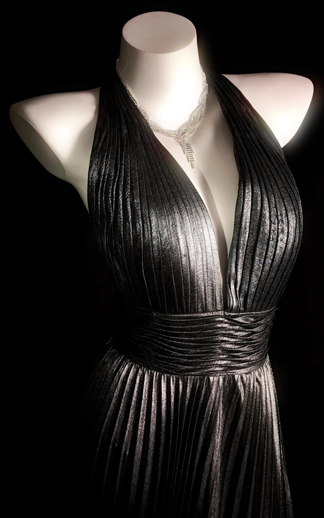 Grey Prom Dress Inspo A line Halter Backless Modest Long Formal Party Gown RB9863