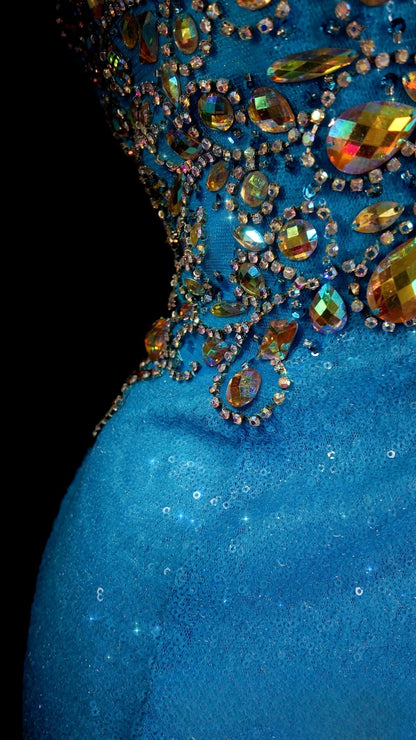 Sequin Prom Dress Inspo Mermaid Sweetheart Slit With Beading Modest Long Formal Party Gown RB9866