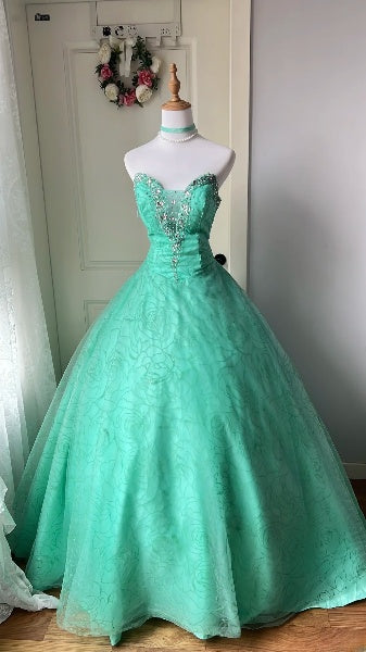 Dream Sweet 16 Dresses Long Sweetheart With Beading Ball Gown Sweet Sixteen Party Birthday Gown RC0437