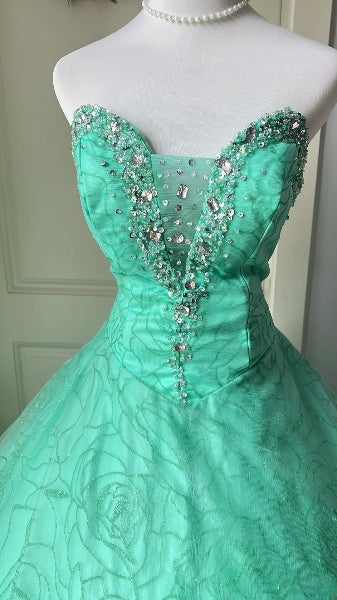 Dream Sweet 16 Dresses Long Sweetheart With Beading Ball Gown Sweet Sixteen Party Birthday Gown RC0437