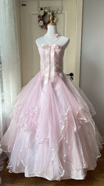 Dream Sweet 16 Dresses Long Strapless With Beading Ball Gown Sweet Sixteen Party Birthday Gown RC0438