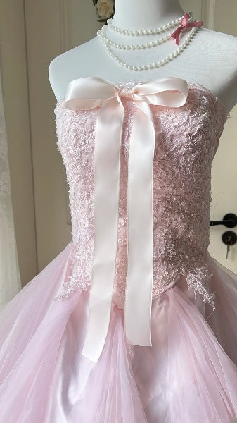Dream Sweet 16 Dresses Long Strapless With Beading Ball Gown Sweet Sixteen Party Birthday Gown RC0438