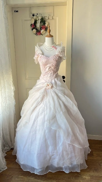 Dream Sweet 16 Dresses Long Sweetheart With Lace Appliques Ball Gown Sweet Sixteen Party Birthday Gown RC0439