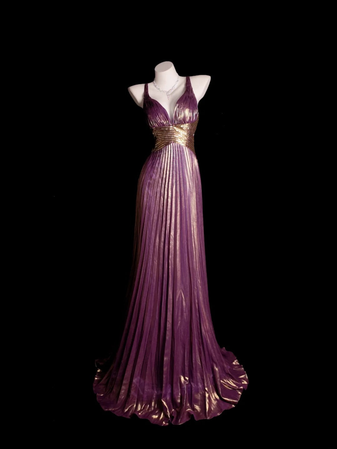 Grape Prom Dress A Line Spaghetti Straps With Ruched Beading Modest Floor Length Formal Party Gown RB9870