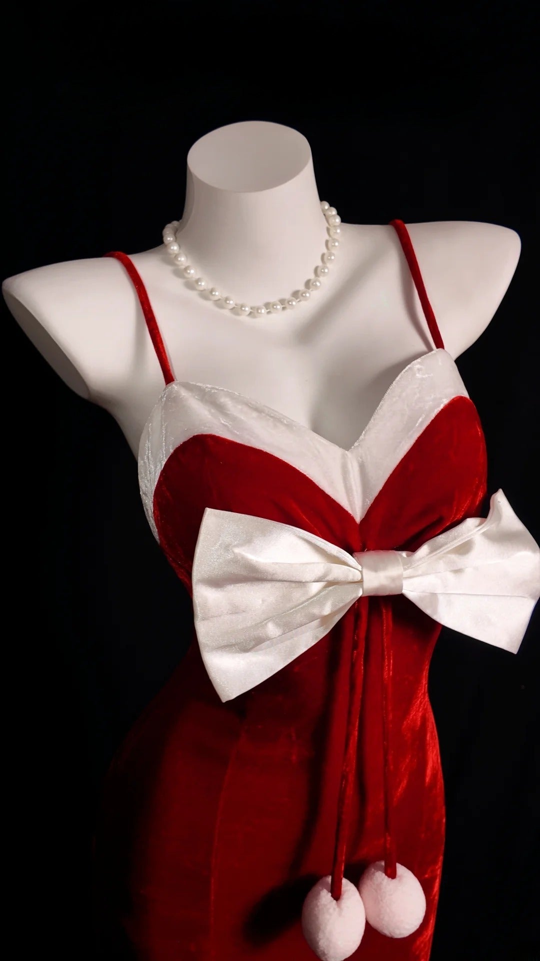 Red Prom Dress Inspo Mermaid Spaghetti Straps With Bow-knot Modest Long Formal Party Gown RB9872