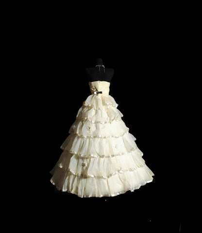 Princess Ball Gown Strapless Ivory With Ruffled Long Quinceañera Dress Moda 2000 15 Quinceanera Dresses Ideas Sweet 16 Outfit RB6956