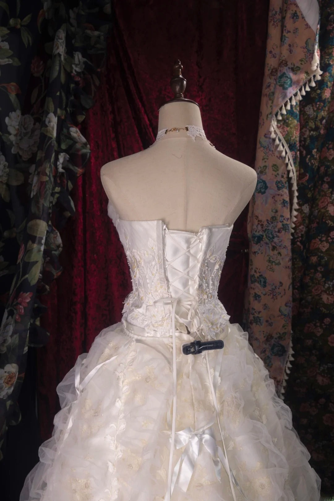 Elegant Ball Gown Strapless White Yellow With Ruffled Tiered Long Quince Dress Quinceanera Dresses Formal Birthday Outfits RB8093