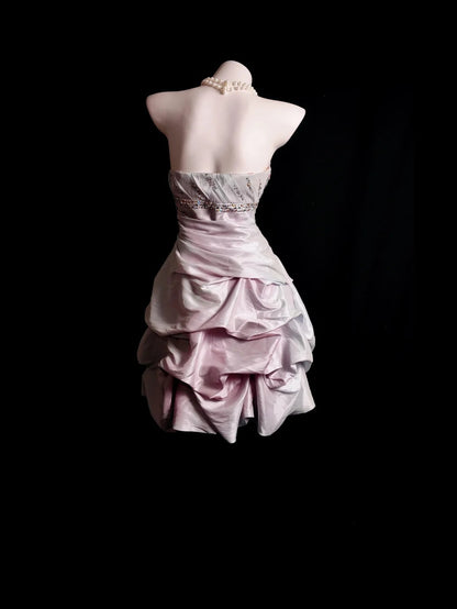 Cute Hoco Dress Sheath Strapless Taffeta Short Homecoming Party Dresses RB9876