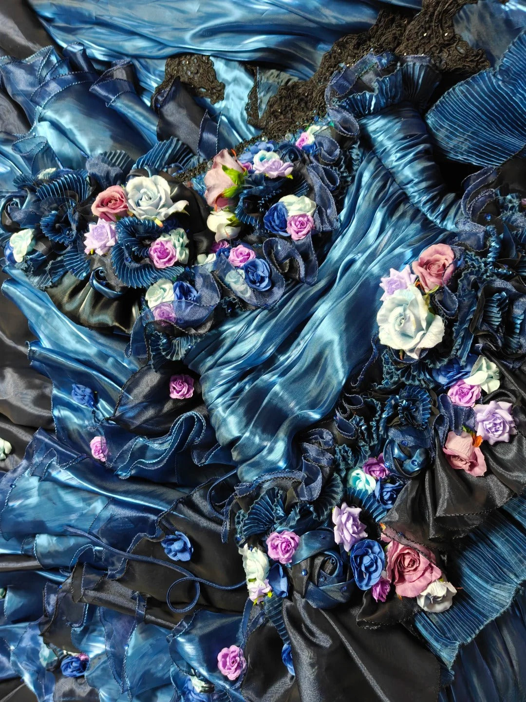 Princess Ball Gown One Shoulder Blue With Ruffled Long Quinceañera Dress Moda 2000 15 Quinceanera Dresses Ideas Sweet 16 Outfit RB7070