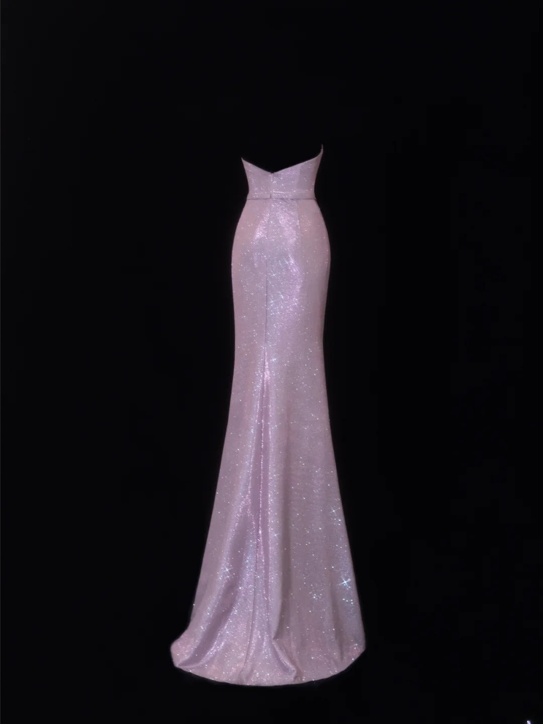 Robe de bal élégante et sobre, style sirène, décolleté cœur, sequins lilas, robe longue plissée de soirée SA074