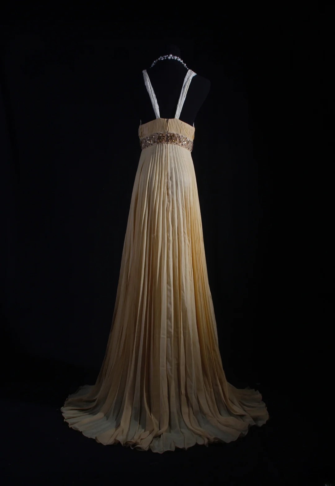 Cocktailkleid für Damen im 80er-Jahre-Stil, A-Linie, V-Ausschnitt, Chiffon, plissiert, mit Perlen, langes Kleid für Abschlussfeiern, Ballkleider AS075